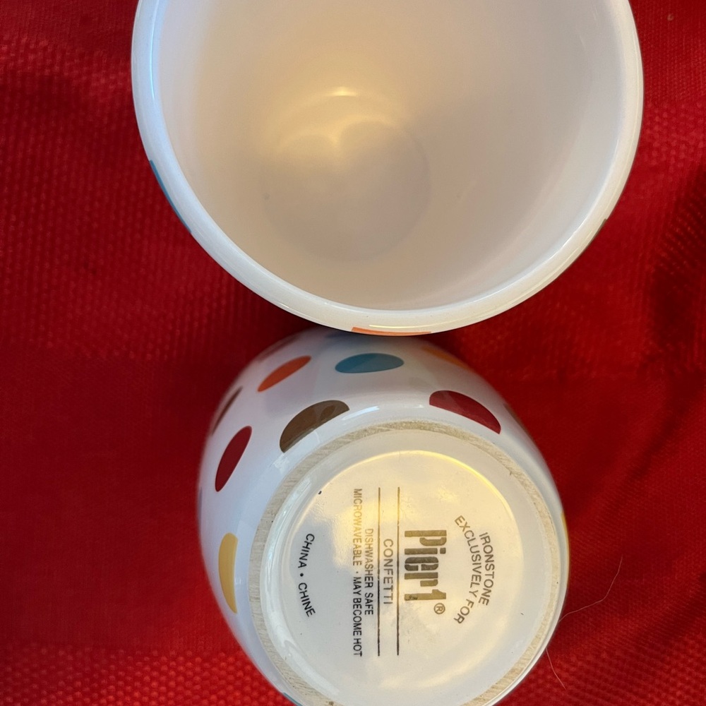 Pier 1 Colorful Dotted Mug